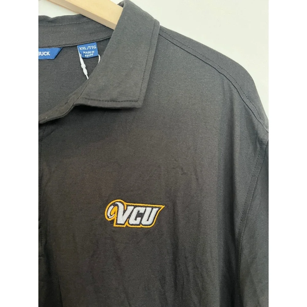 Cutter and Buck VCU Rams Mens‎ XXL Black Golf Polo Shirt